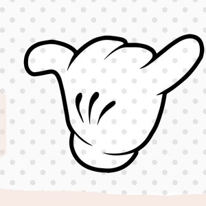 Mouse Hands SVG, hand signs svg, Shaka svg