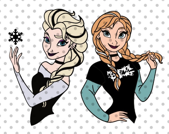 Download LAYERED Punk Disney Princess svg Anna elsa svg punk | Etsy