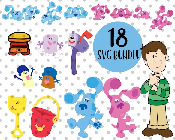 Download 18pcs Blue S Clues Svg Bundle Blues Clues Svg Dog Blue Etsy