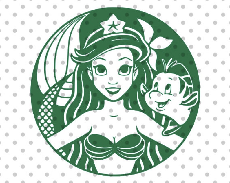 Download Starbucks svg Ariel svg Ariel cut file Ariel cricut | Etsy