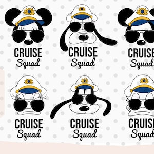 Cruise Squad SVG Bundle, Cruise svg, captain svg, captain mouse svg, family cruise svg, cruise door svg, sailor svg, mouse cruise svg