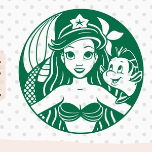 Coffee svg, coffee mermaid svg, mermaid svg