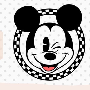 Retro Mouse SVG, Retro Mouse Head svg, Checkered mouse svg