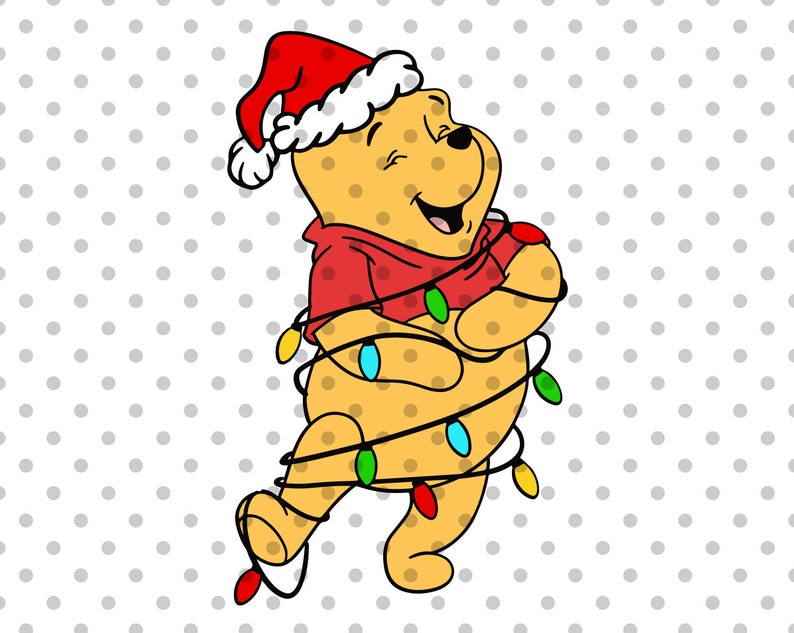 Winnie the Pooh christmas svg disney christmas svg pooh Etsy