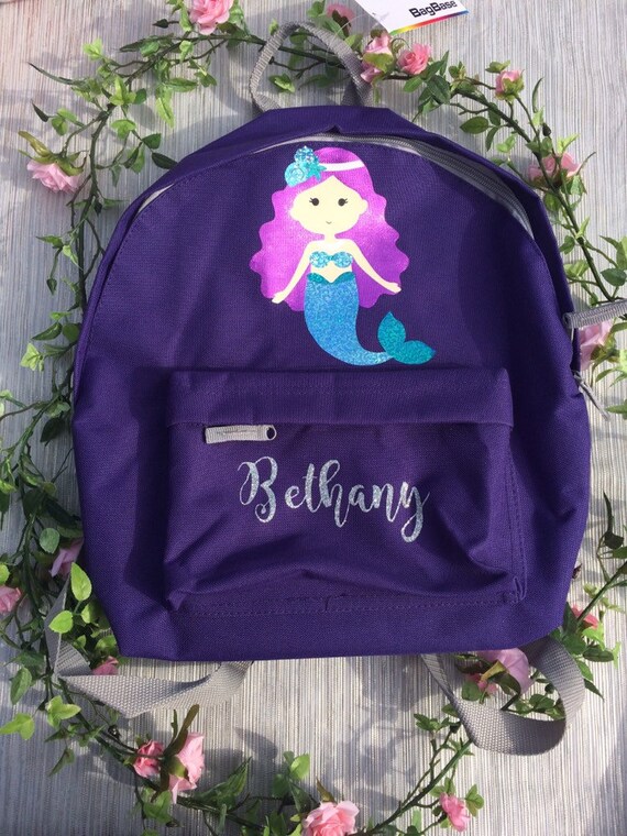 personalised mermaid backpack