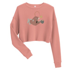 Anglerfish Tea Party Crop Sweatshirt