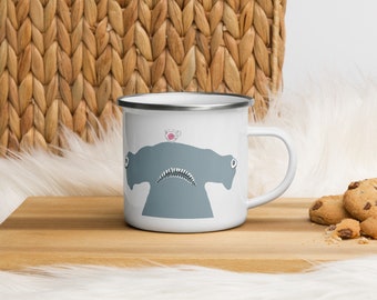 Hammerhead Shark Tea Party Enamel Mug