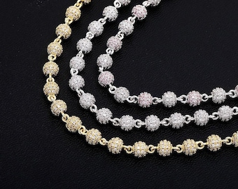 8-22 MM クラスプ アイス マイアミ キューバン リンク モアッサナイト