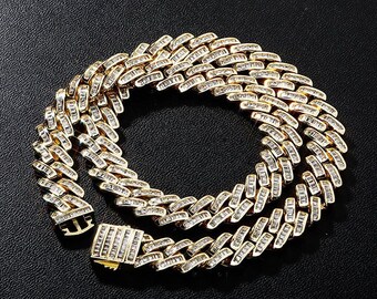 8-22 MM クラスプ アイス マイアミ キューバン リンク モアッサナイト