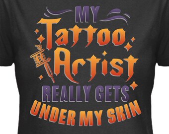 Mon tatoueur se met vraiment sous ma peau, téléchargement numérique, maquette incluse! Fichier PNG DTG, Impression POD, Pas une chemise, Pod Pros