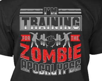 Download Free I'm Training For The Zombie Apocalypse, Workout, Digital Download, Mockup Included! PNG File DTG, POD Printing, Not a t-shirt, Pod Pros PSD Template