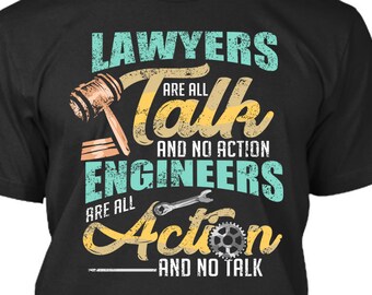 Les avocats sont tous Talk, Les ingénieurs sont tous action, Funny Engineering Shirt, Digital Download, Mockup! Sublimation, PNG, DTG, POD Printing