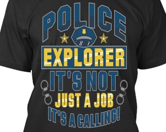 Police Explorer, pas seulement un travail, c’est un appel, téléchargement numérique, maquette incluse! Fichier PNG DTG, Impression POD, Pas une chemise, Pod 15
