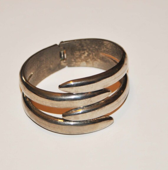 Silvertone Clamp Cuff Bracelet