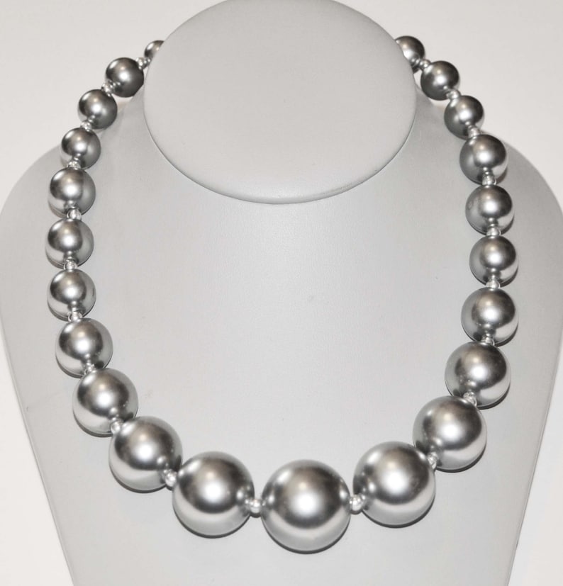 Classy Silver Gray Beads Etsy