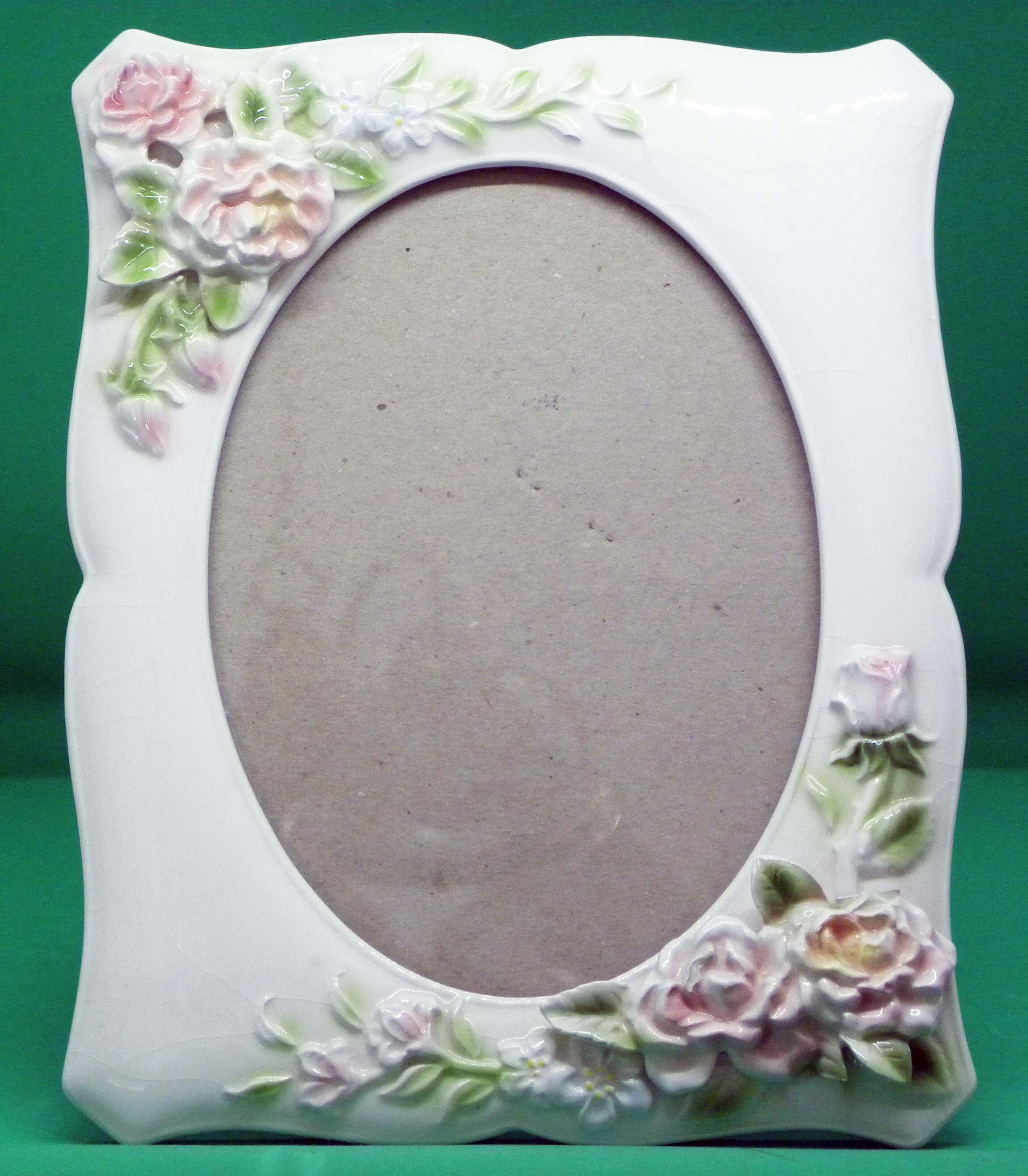 Freestanding Ceramic Frame with Roses Etsy