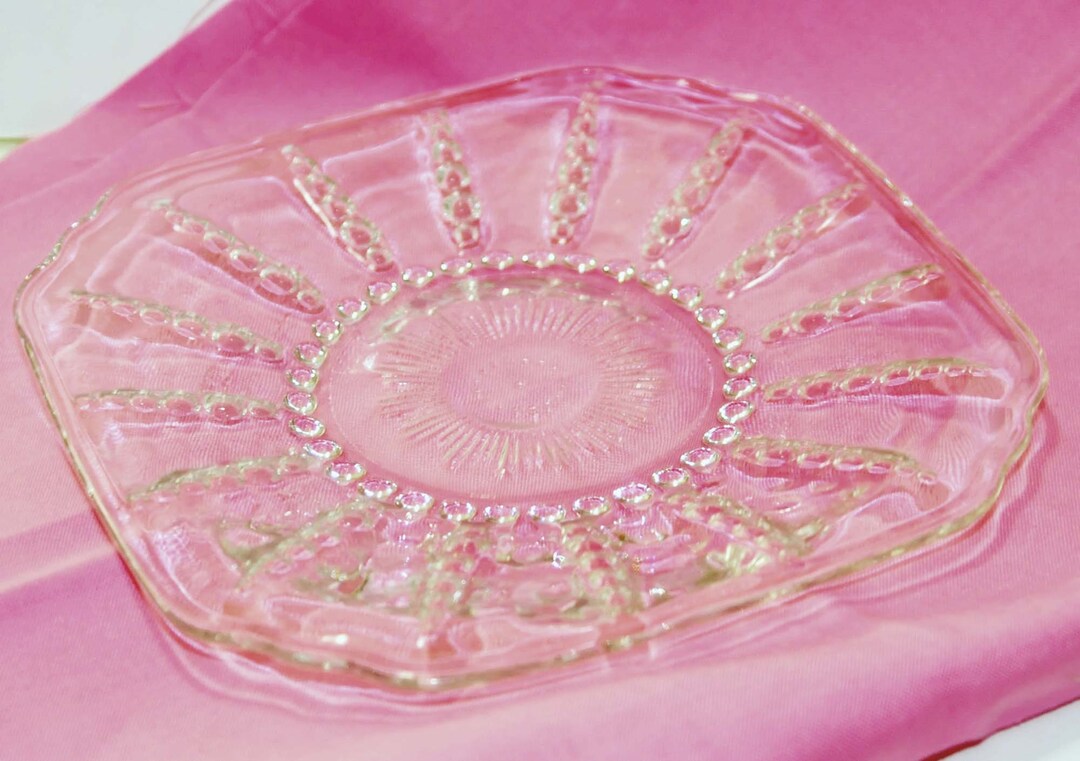 Columbia 3 Glass Salad Plates Etsy