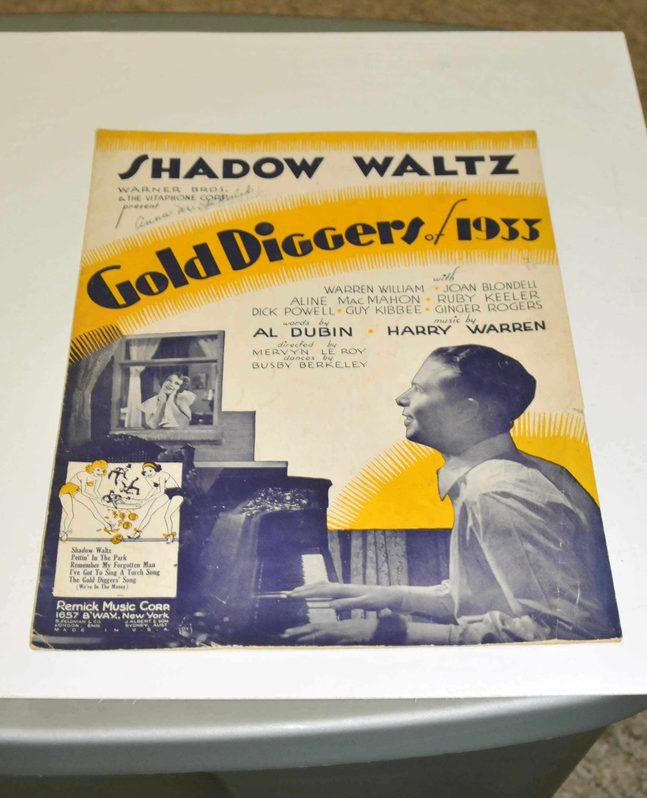 Gold Diggers Of 1933 'The Shadow Waltz' 1933 Photo Print - Item