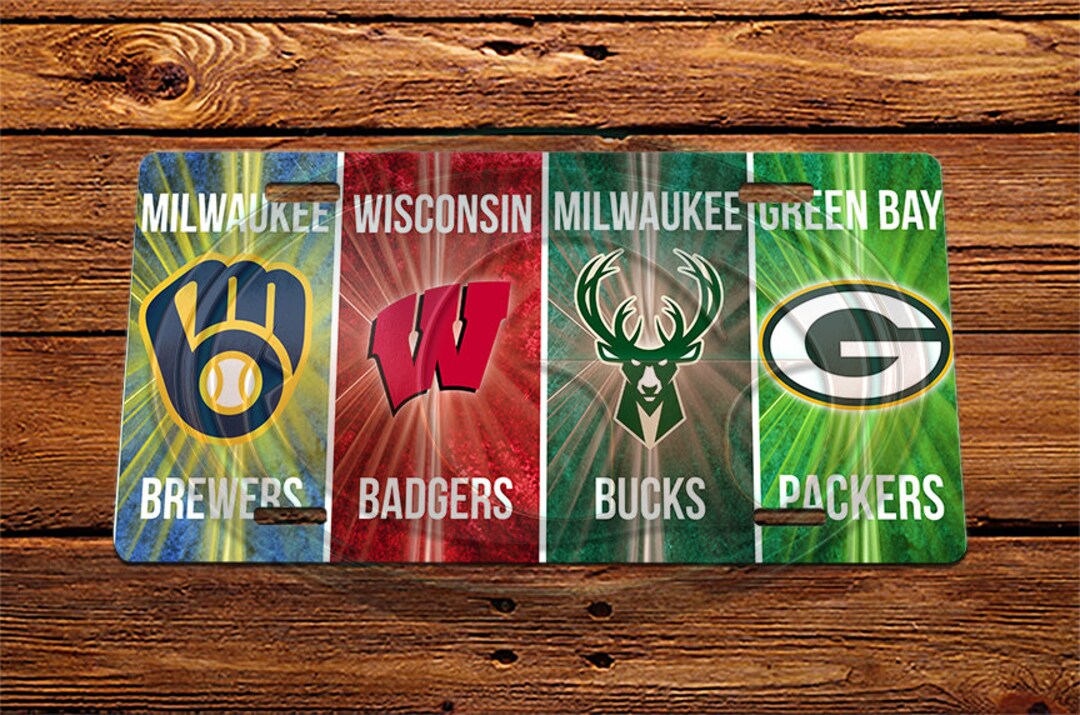 wiscosnin-sports-teams-pride-milwaukee-green-bay-license-plate-etsy