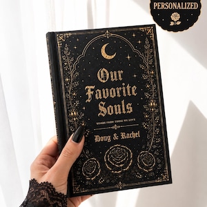 Personalizable Gothic Wedding Guest Book, Alternative Wedding Sign In Book, Dark Romantic Wedding Keepsake, Unique Gift for Newlyweds