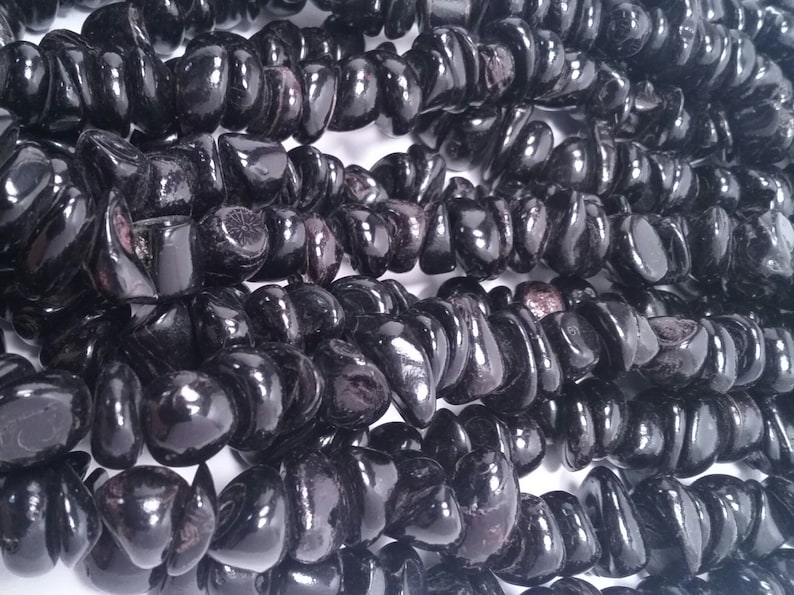 Chunks of black coral beads #4