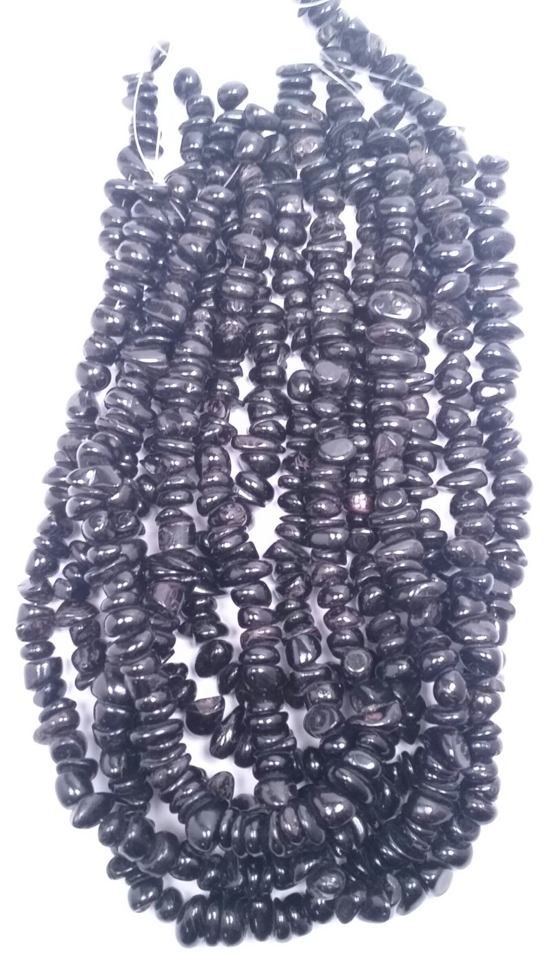 Chunks of black coral beads #4