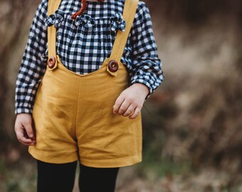 Unisex Suspender Shorts