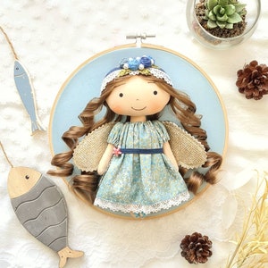 Doll/fairy doll/cloth doll/Angel doll/ handmade doll/gift for baptism/engel puppe/ tilda doll/engel puppe/poupée à la main/b