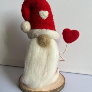 Valentine&#39;s Day Gifts Valentines gnome red needle felted gnome Personalized Valentine Gnome