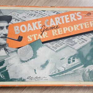 Juego de mesa Star Reporter de Boake Carter, primera edición, original de 1937