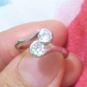 On-Sale-HKd98-US Size 3.5-4-925 Silver-Plated-AAA Crystal-Ring-Excellent-AAA-Top-Bright and Flash Round 5mm-Good Design)Free Shipping