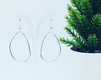 Sterling Silver Irregular Drop Earrings, Round Earrings, Gift for Her, Birthday, Mothers Day, Christmas