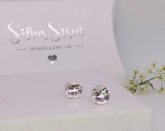 Sterling Silver Textured Earrings - Round Earrings - Gift for Her - Birthday Present - Christmas Present - Stocking Filler