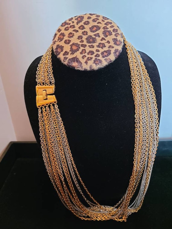 Crown Trafari multi strand chain necklace. - image 2