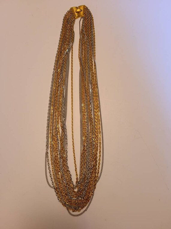 Crown Trafari multi strand chain necklace. - image 3