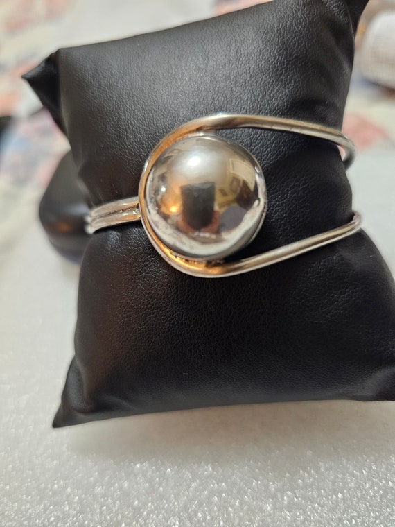 Taxco silver modernist cuff braclet