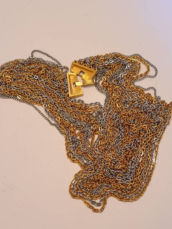 Crown Trafari multi strand chain necklace. - image 6