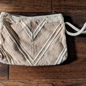 Cream Cotton Wristlet