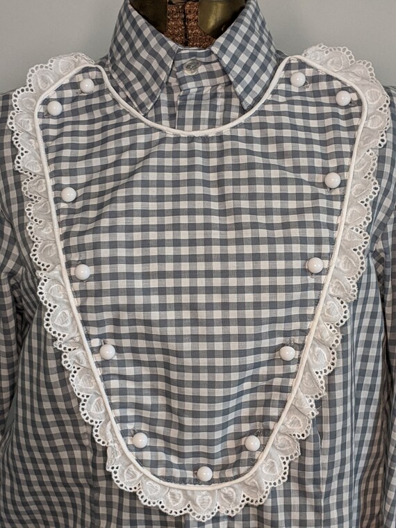 Late 70s Early 80s Western Gingham Eyelet Heart T… - image 7