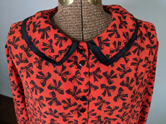 80's Josephine Bow Peter Pan Collar Size Large X-L