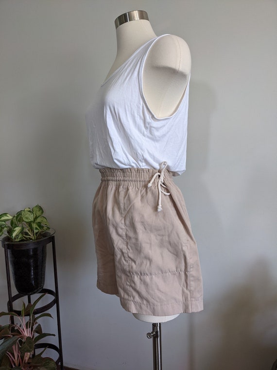 Late 70s Early 80s High Rise Khaki Side Tie Shorts