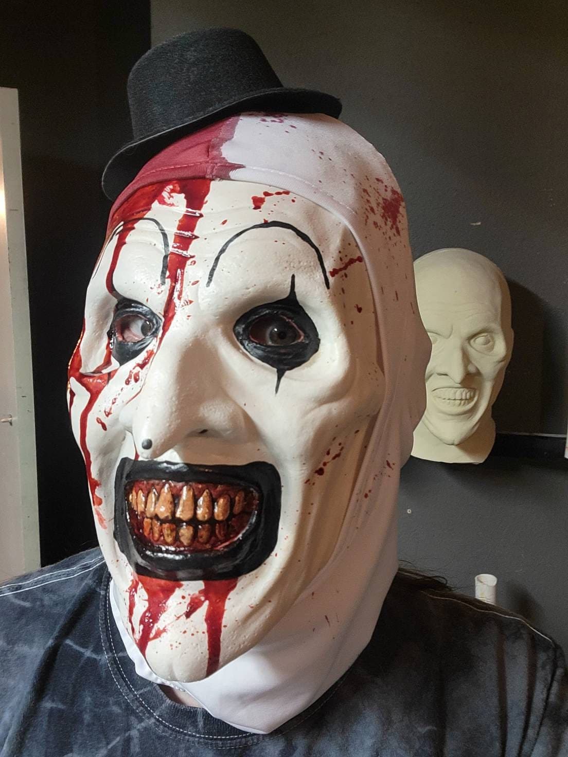 Original Burlap Horror Mask,paper Mache Mask,scary Mask,satan  Mask,antichrist Mask,scarecrow Mask,witch Mask,macabre Art,halloween Mask 