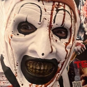 MADE TO ORDER Psycho Mime latex mask wearable bloody or clean clown