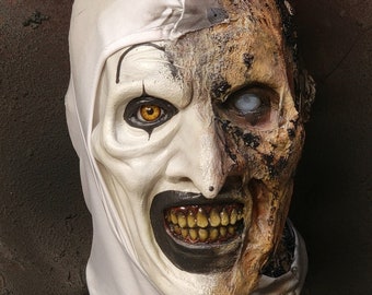 MADE TO ORDER scorched Psycho Mime latex display bust not wearable