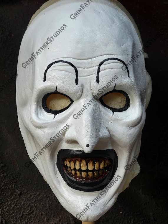 Handmade Psycho Mime Horror Latex Mask – Wearable Scary Clown Mask – Custom Halloween Costume & Cosplay Prop