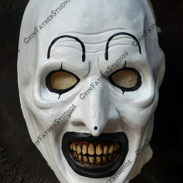 Handmade Psycho Mime Horror Latex Mask – Wearable Scary Clown Mask – Custom Halloween Costume & Cosplay Prop