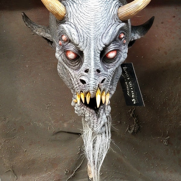 Latex demon display mask Halloween bust