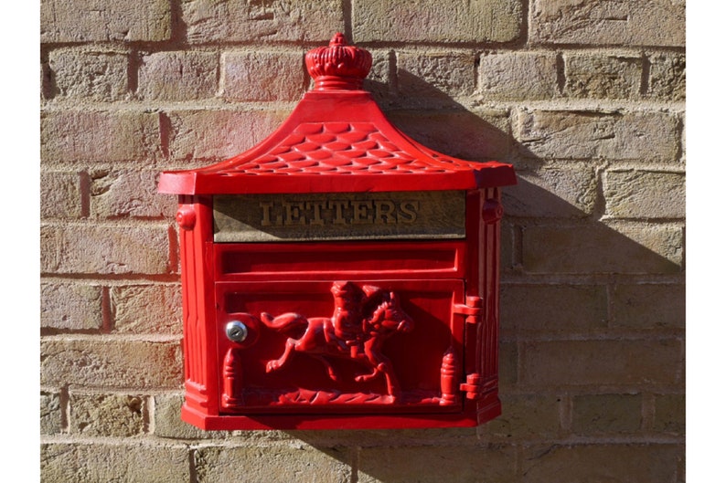 Traditional Wall Mounted Post Box With Brass Inscribed Letters Etsy UK