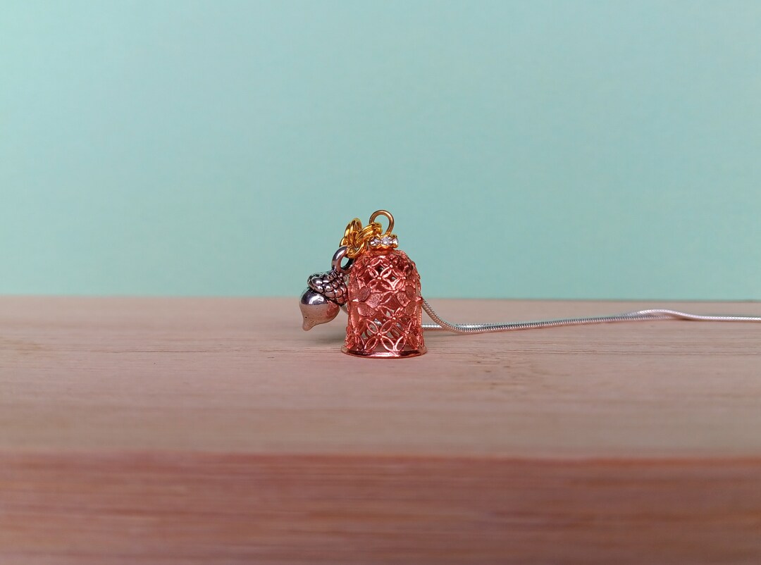 Thimble and Acorn Thimble and Acorn Necklaces Thimble Kiss Etsy