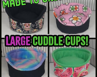 Need a bigger cuddle cup? Large CUDDLE CUPS made to order!! Pick your fabrics! Great for guinea pigs & other furry friends!